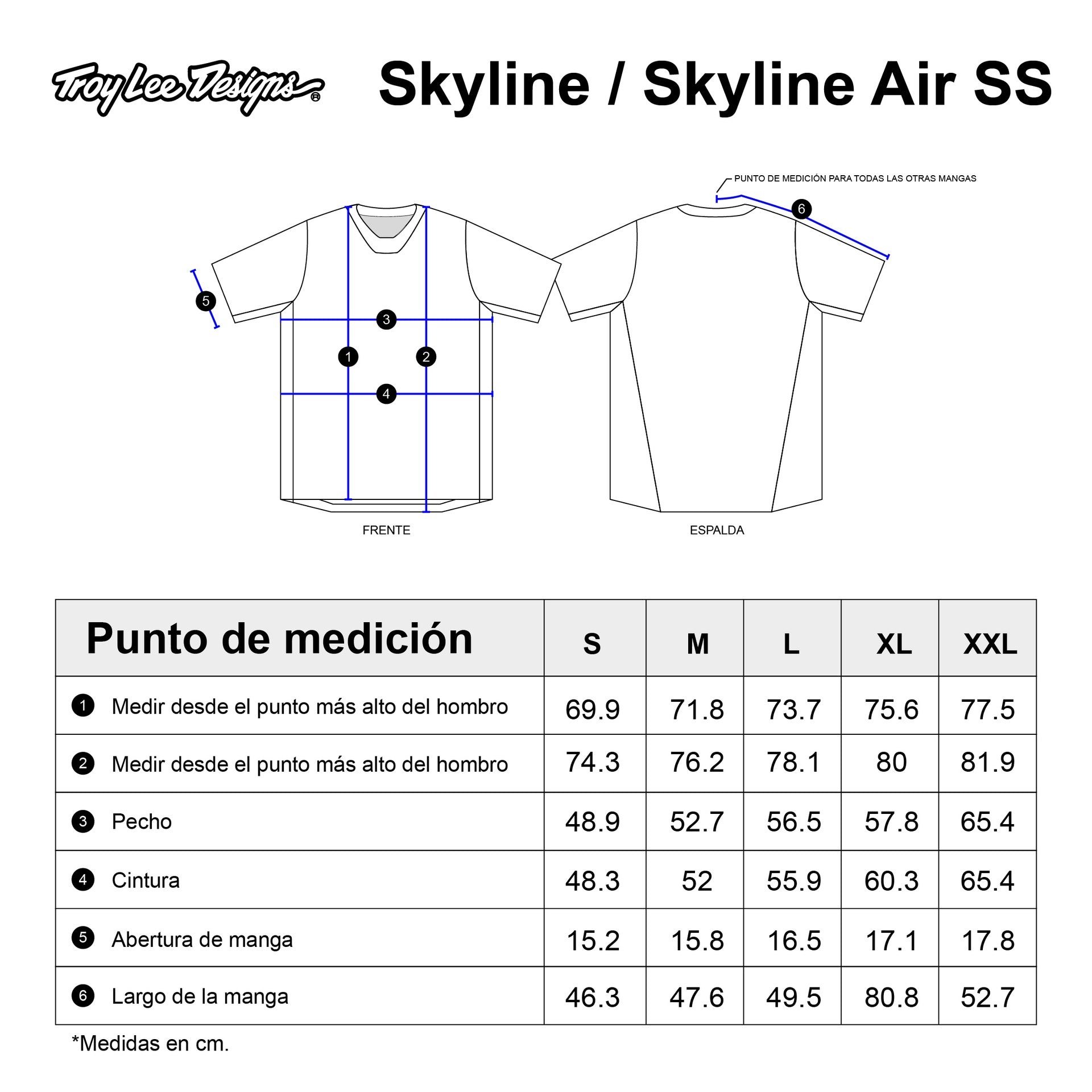 Jersey Troy Lee Designs Skyline Manga Corta Jet Fuel Slate Blue